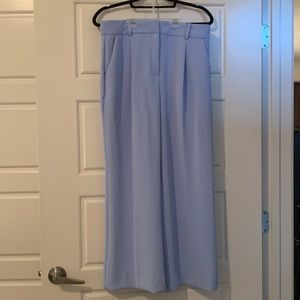 Loft Pleated Wide Leg Trouser Pants in Crepe